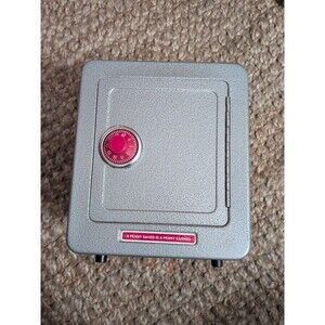 A Penny Saved Is A Penny Earned Combination Bank Metal Toy With Door Alarm